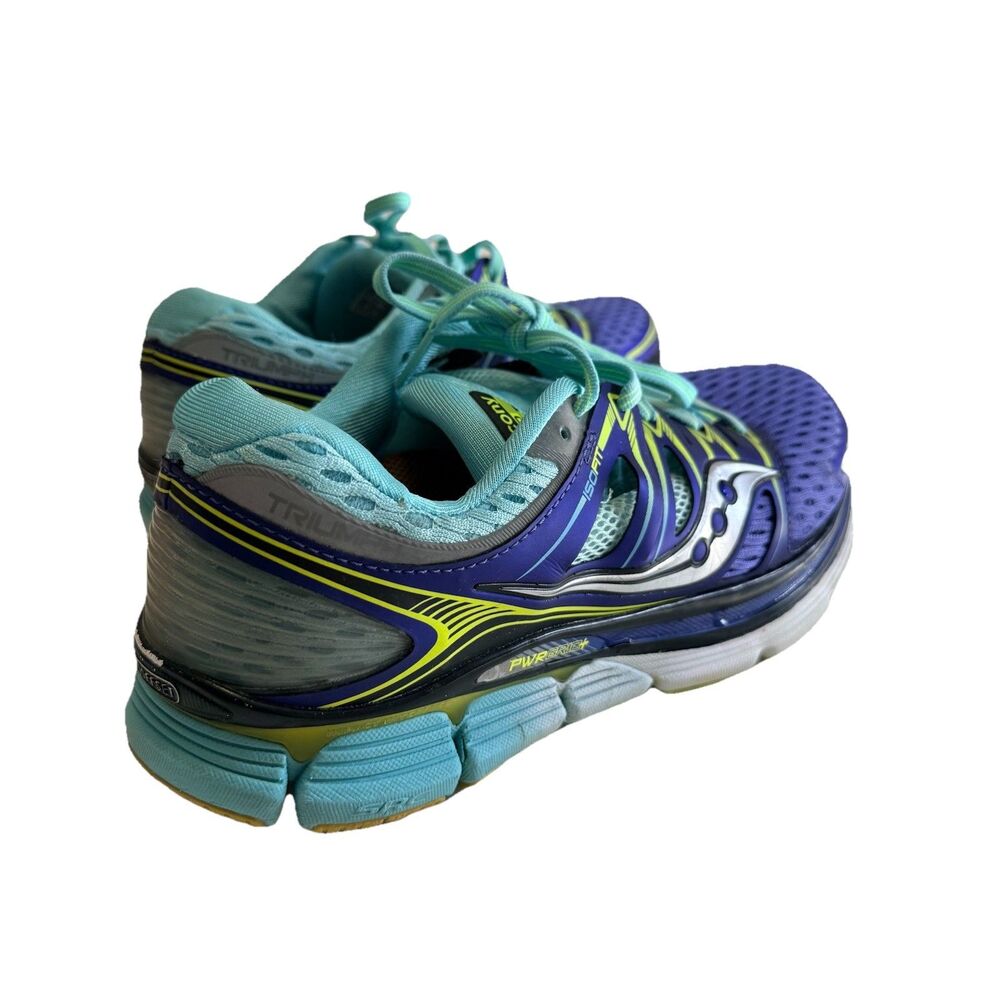 Saucony ISO Triumph Blue Teal Athletic Running Shoes Sneakers Womens Sz 9 - Picture 4 of 12